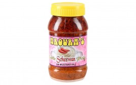 Aroura Garlic Schezwan Pickle (In Mustard Oil)  Glass Jar  400 grams